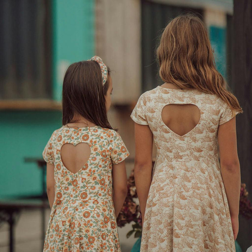 Sweetheart Twirl Dress | Organic Cotton Jersey - In Bloom