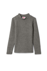 Washed Waffle Mock Neck