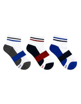 Athletic Qtr Assorted Kids 3pk Sock