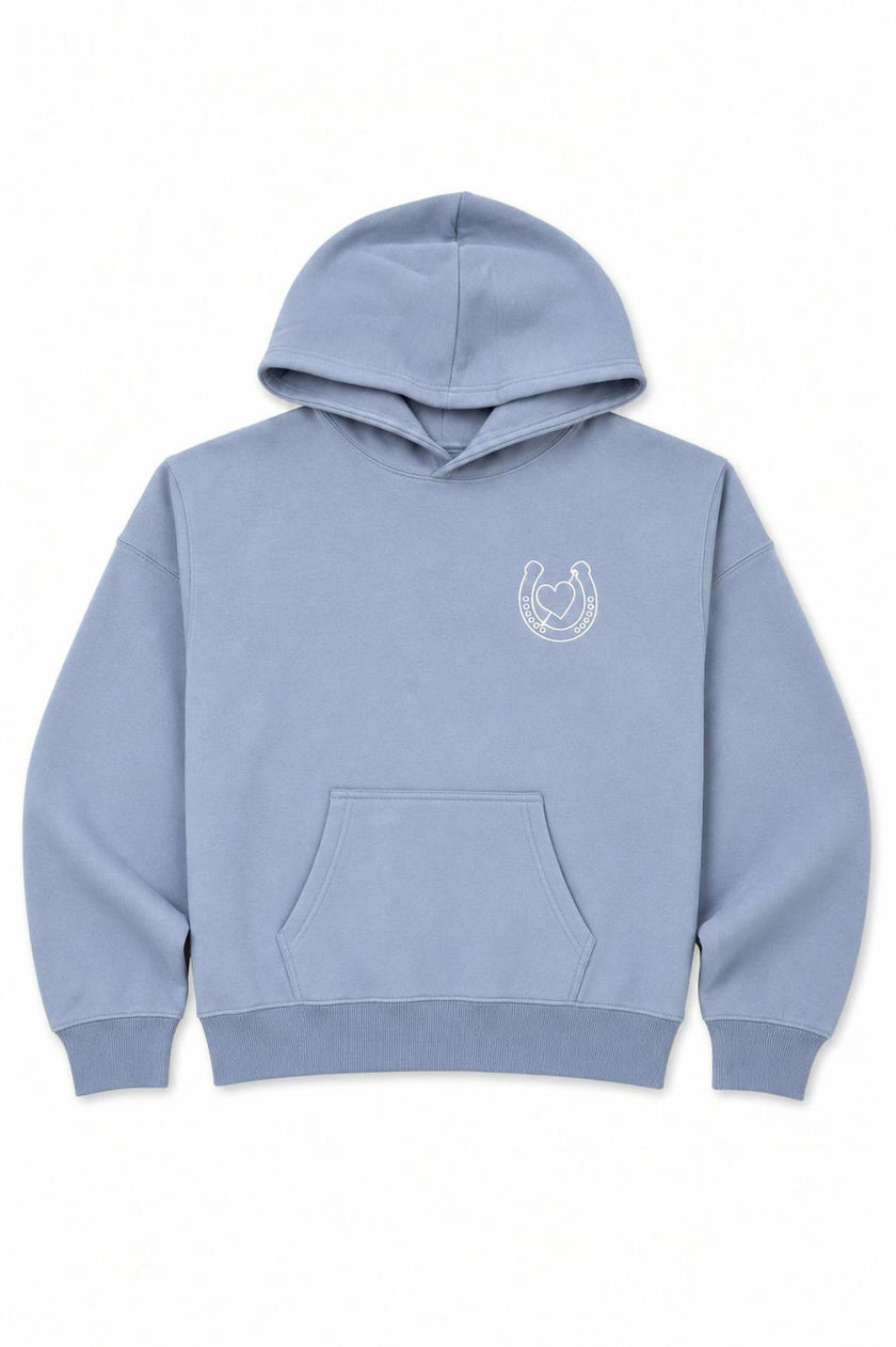 Lea Fall Blue Sky French Terry Oversized Hoodie - Lucky