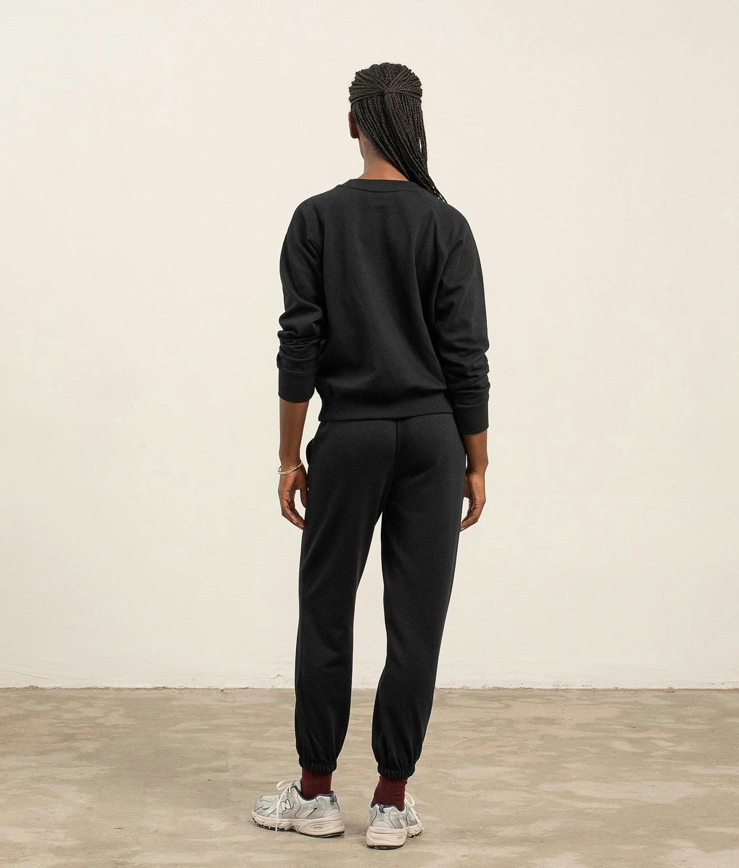 Womens Recycled Fleece Classic Sweatpant - Recycled Fleece - Black