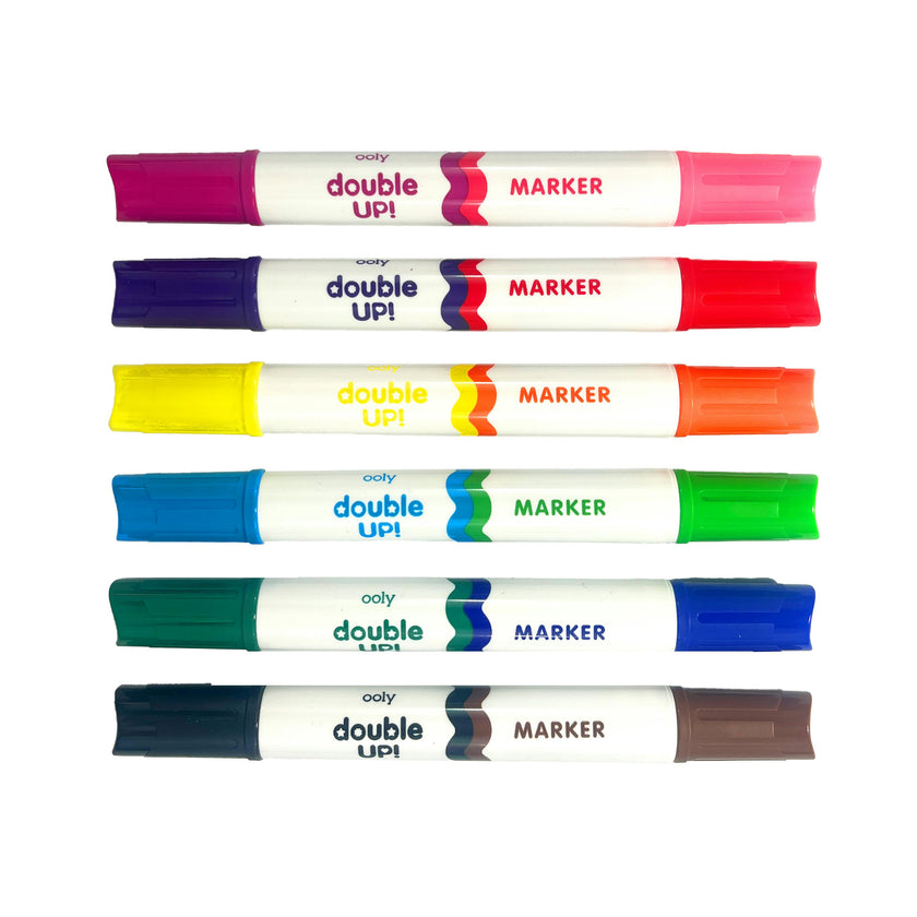 Double Up! Double-Ended Markers - 12 Colors - Set of 6