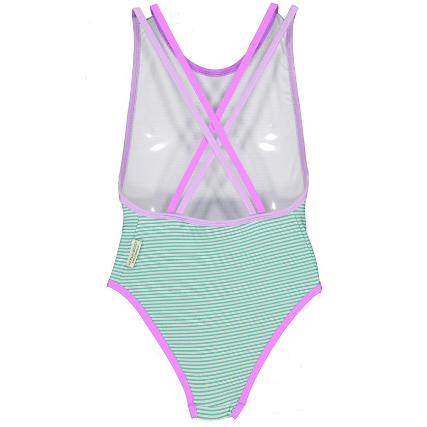 Textured Water Stripes Swimsuit, Stripes