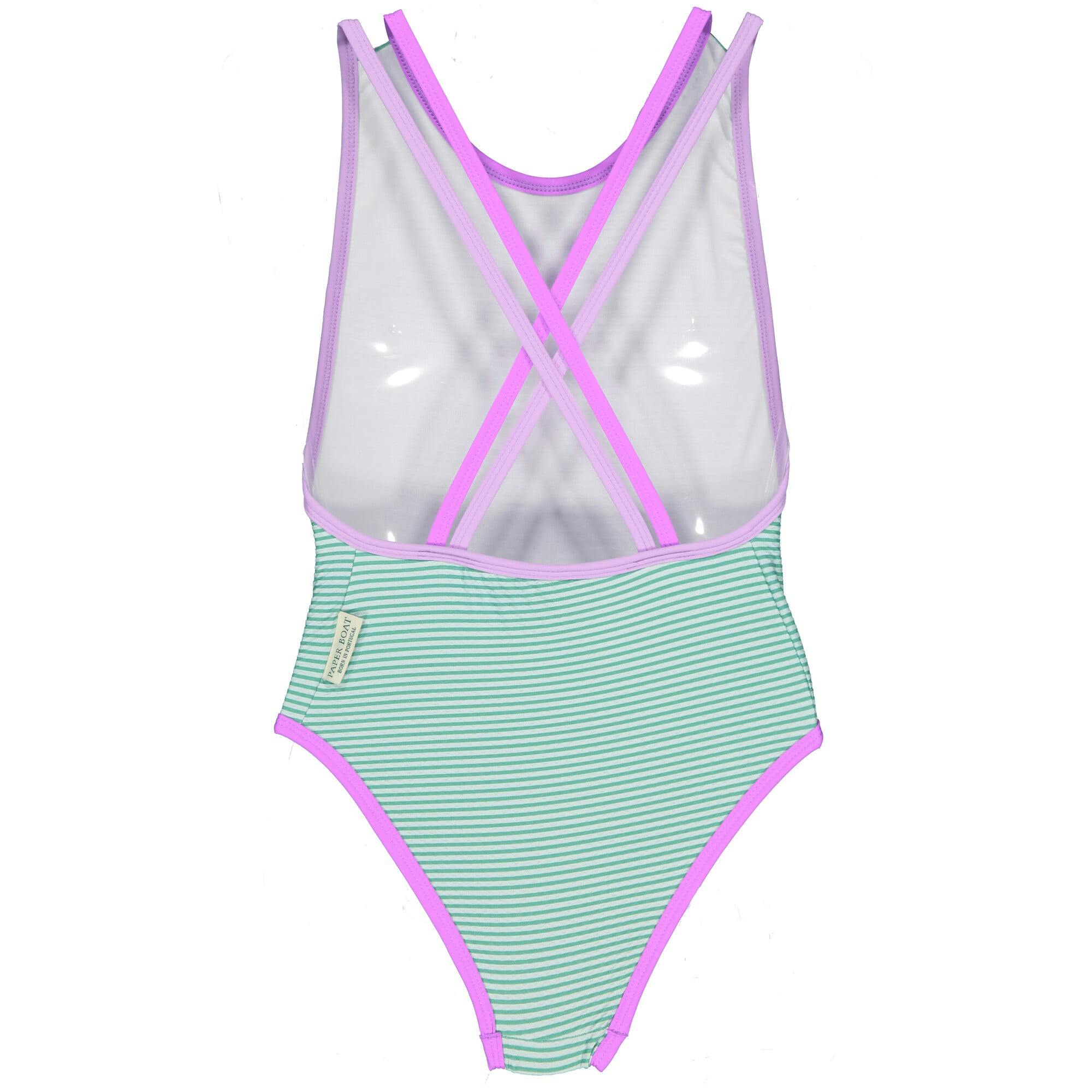 Textured Water Stripes Swimsuit, Stripes