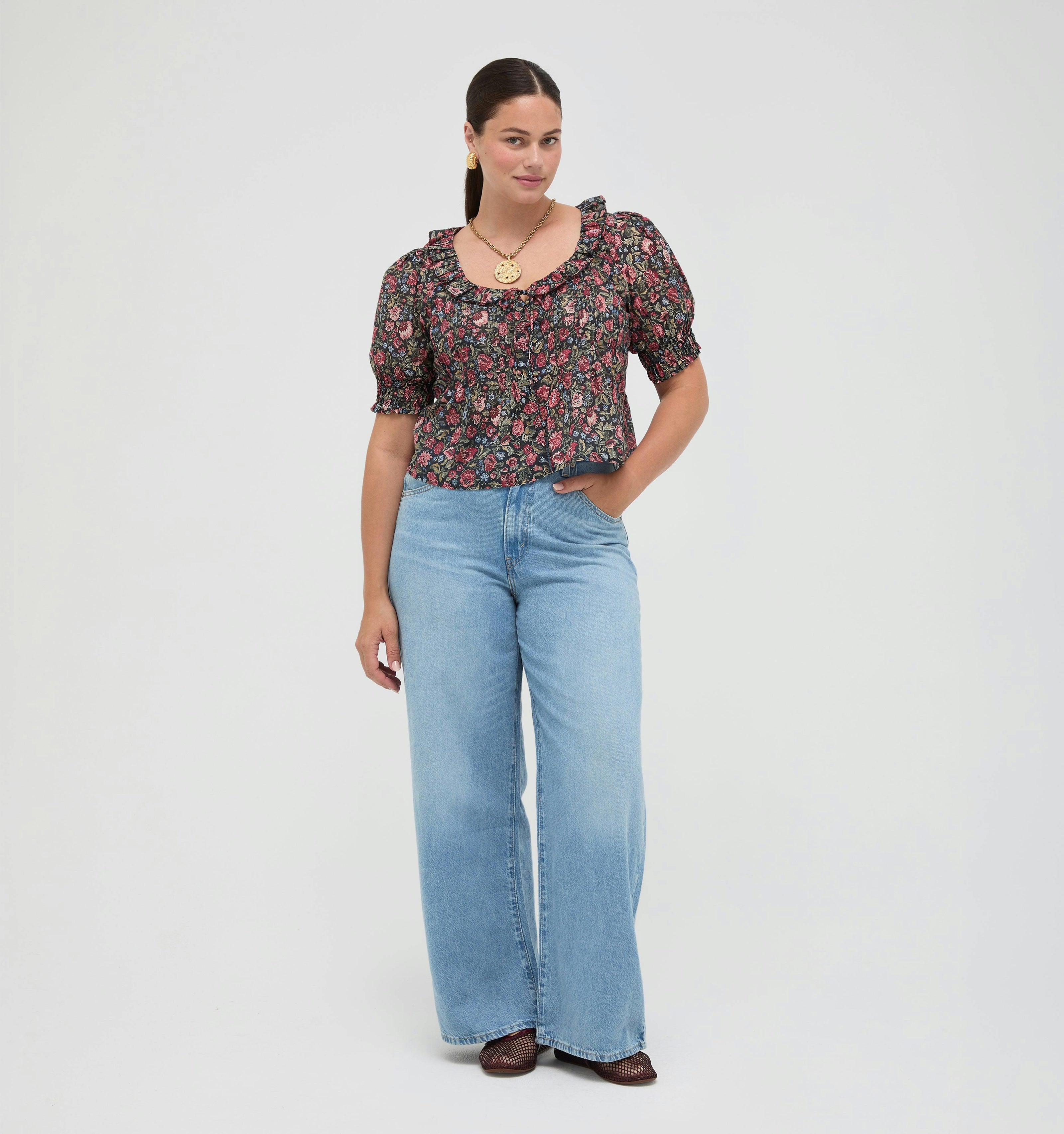 The Camri Top -  Jacobean Sprig