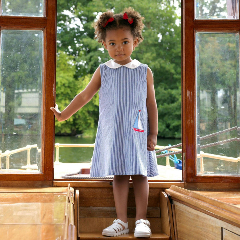 Sailboat Applique Shift Dress