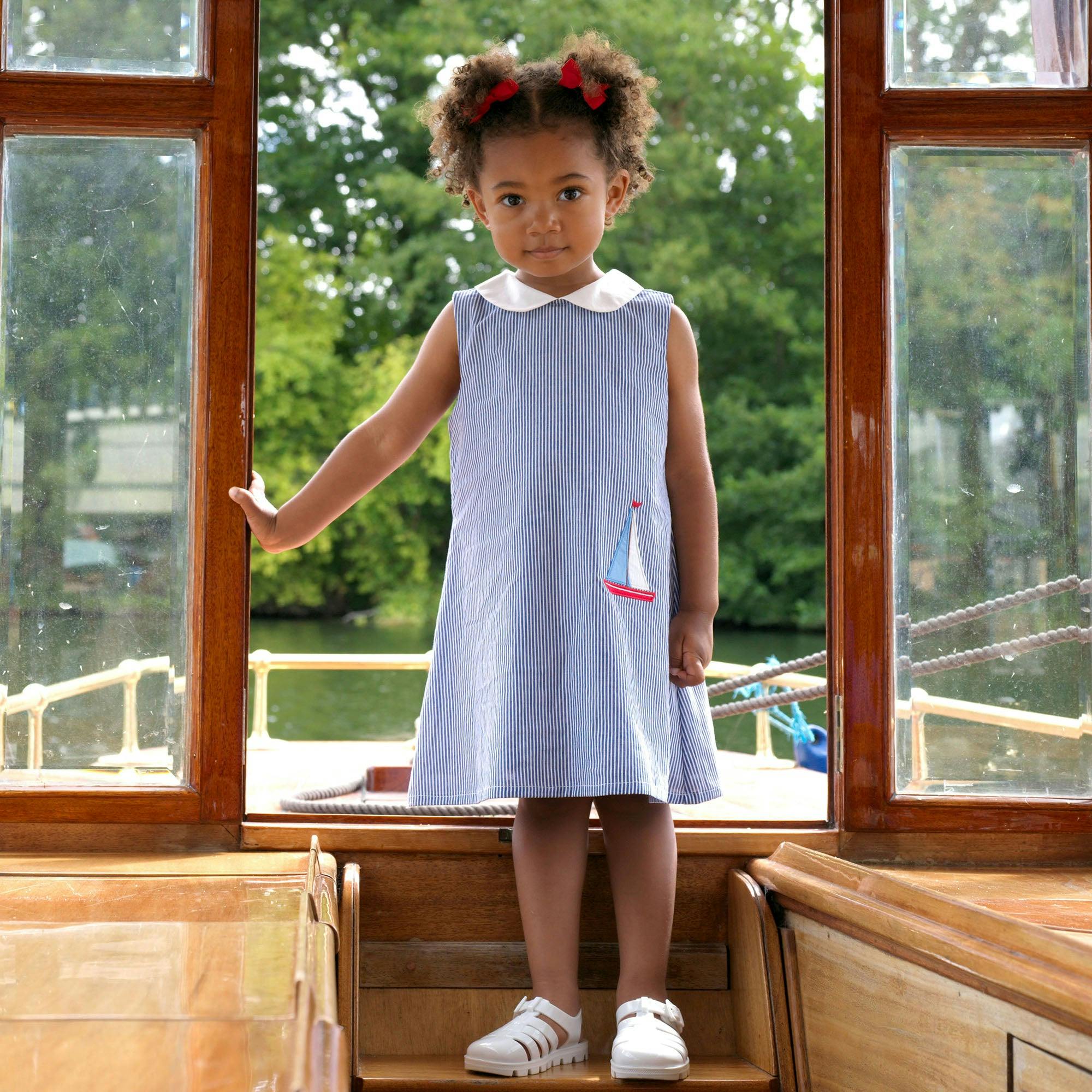 Sailboat Applique Shift Dress