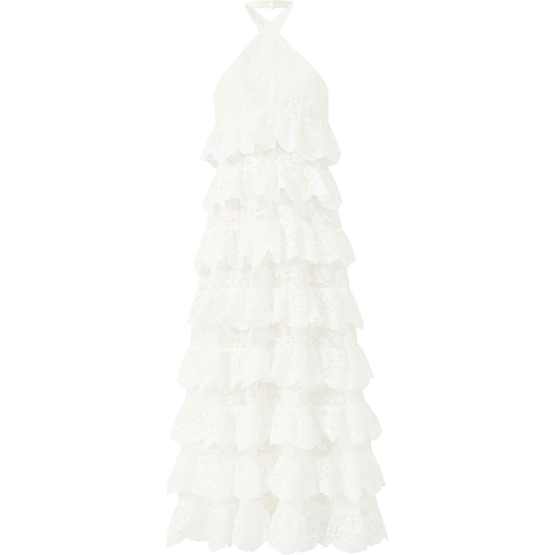 Paloma Lace Frill Maxi Dress