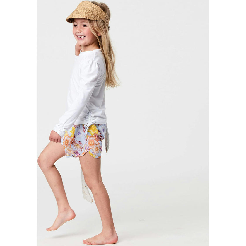 White Rouched LS Rash Top