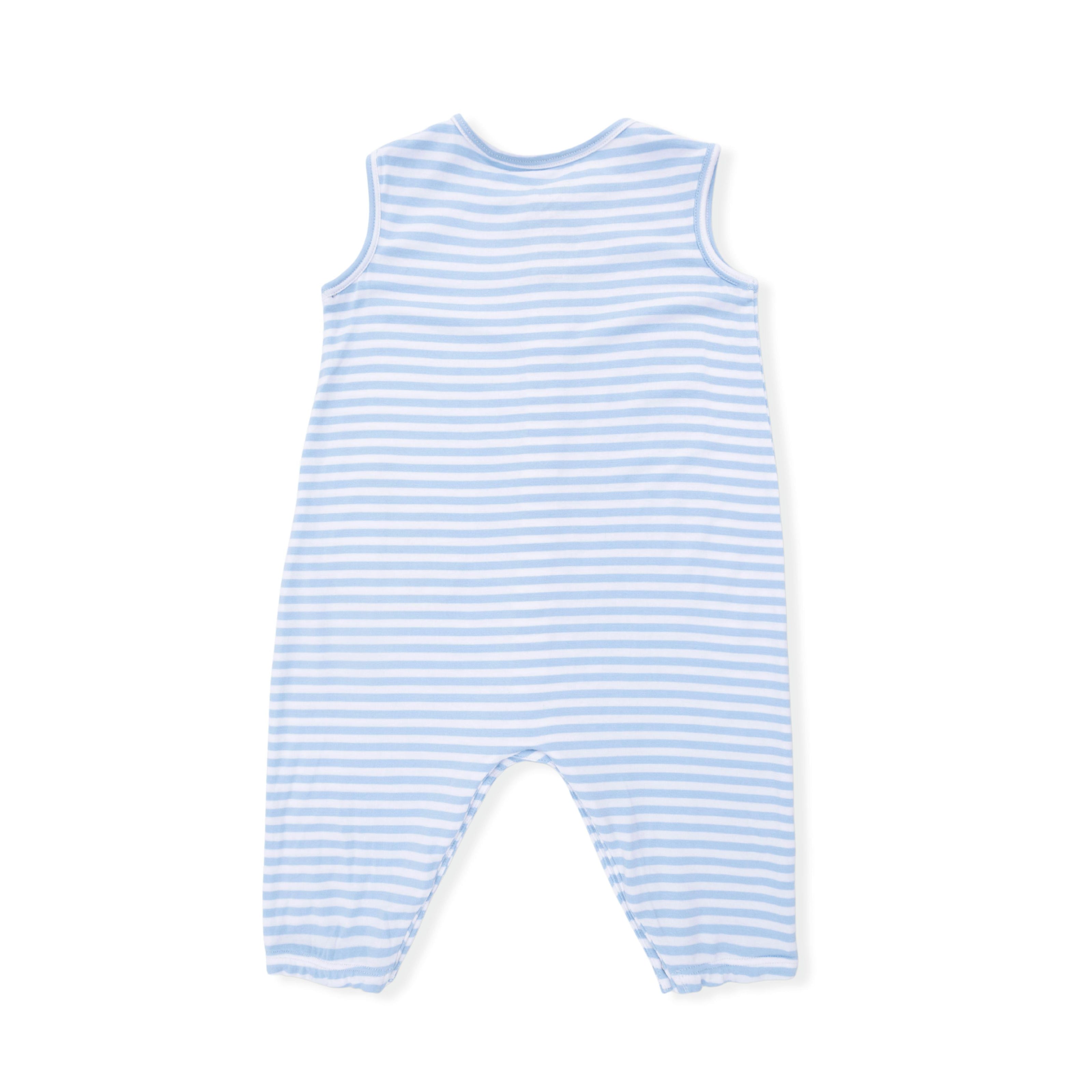 Bubbly Sailboat Stripe - Sleeveless Romper