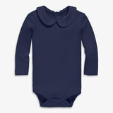 Organic long sleeve peter pan babysuit