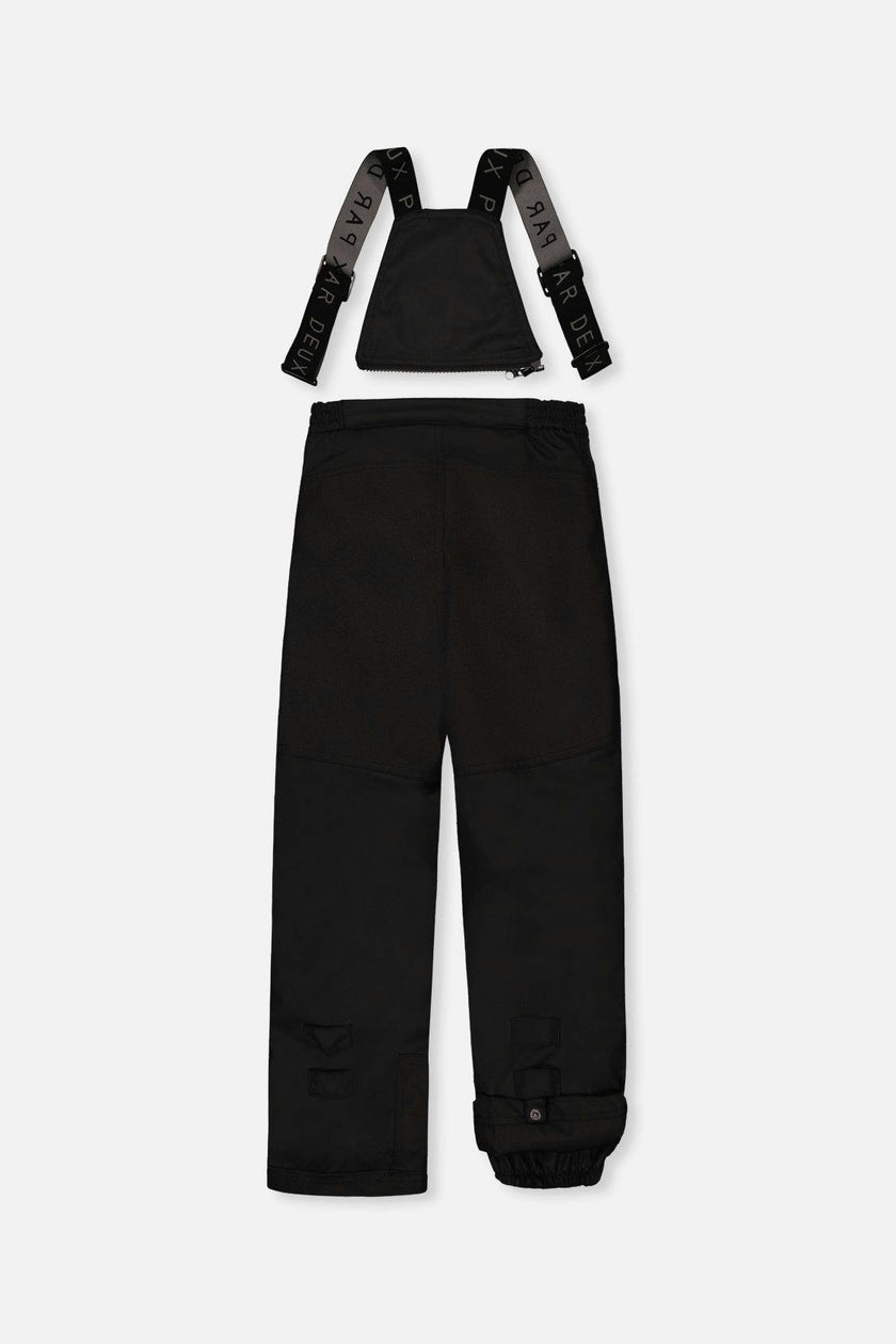 Two Piece Play Snowsuit Green Yellow And Blue Checkerboard With Black Pants