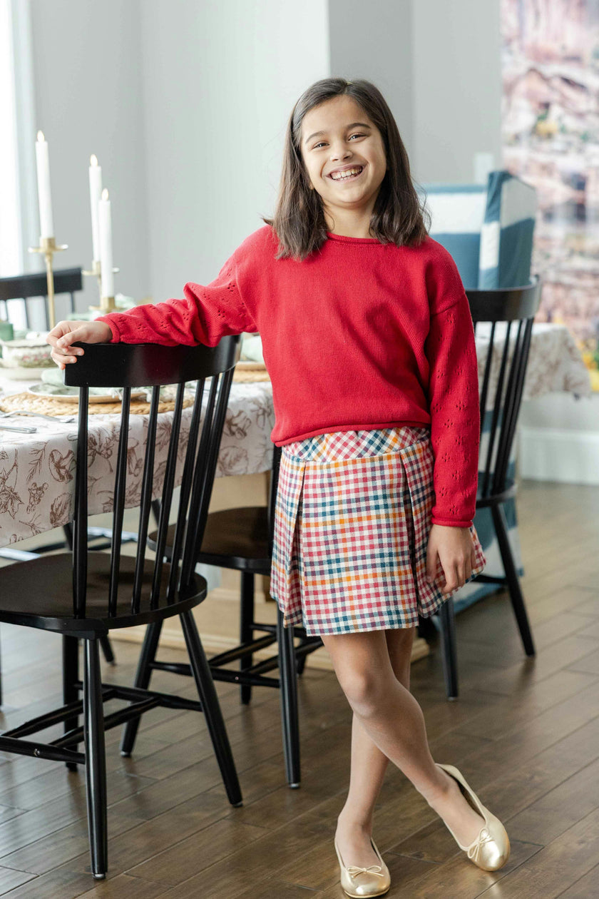 Plaid Pleated Skirt