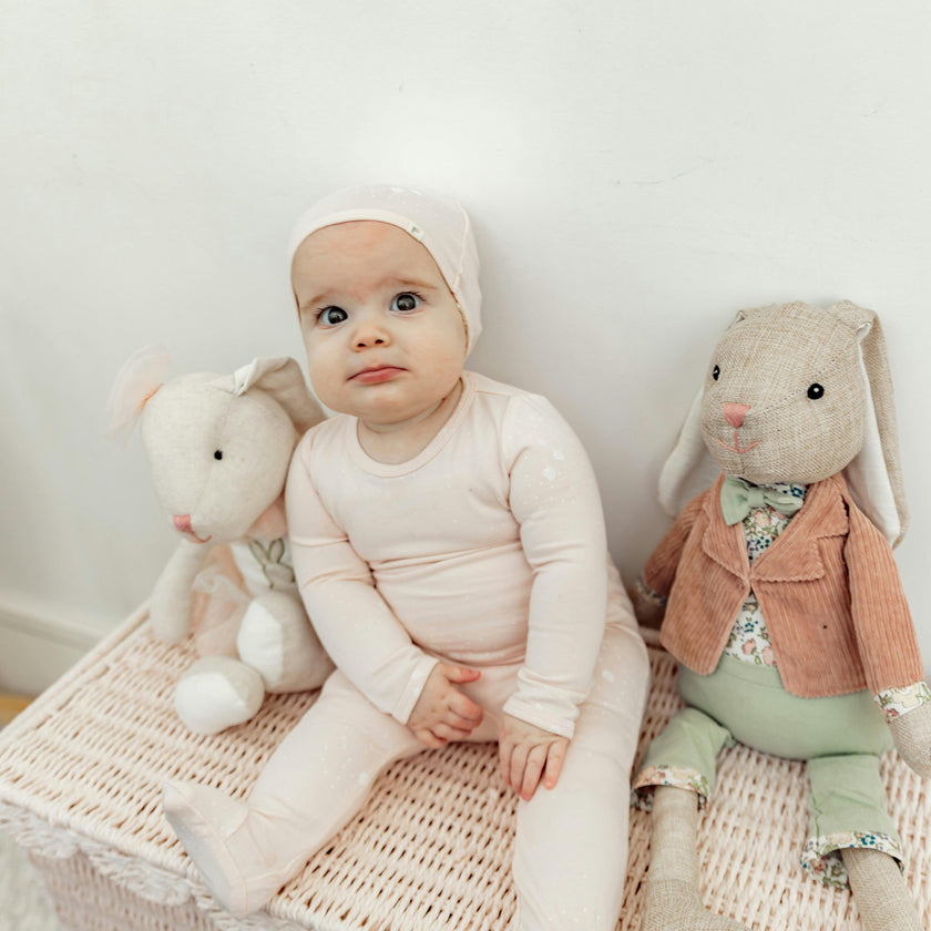 Strawberry and Dot Print Onesie Set Skylight