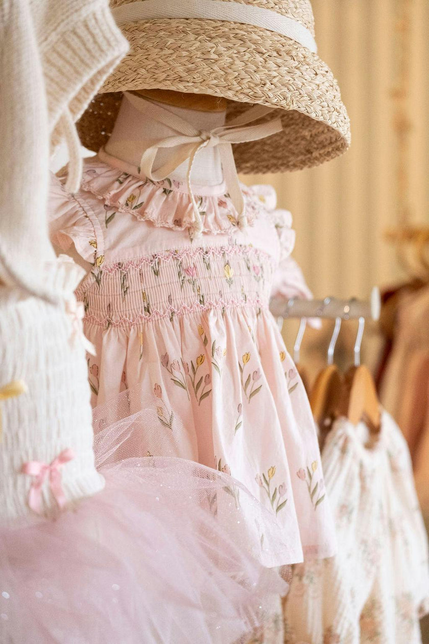 Smock Flutter Set in Dancing Tulips