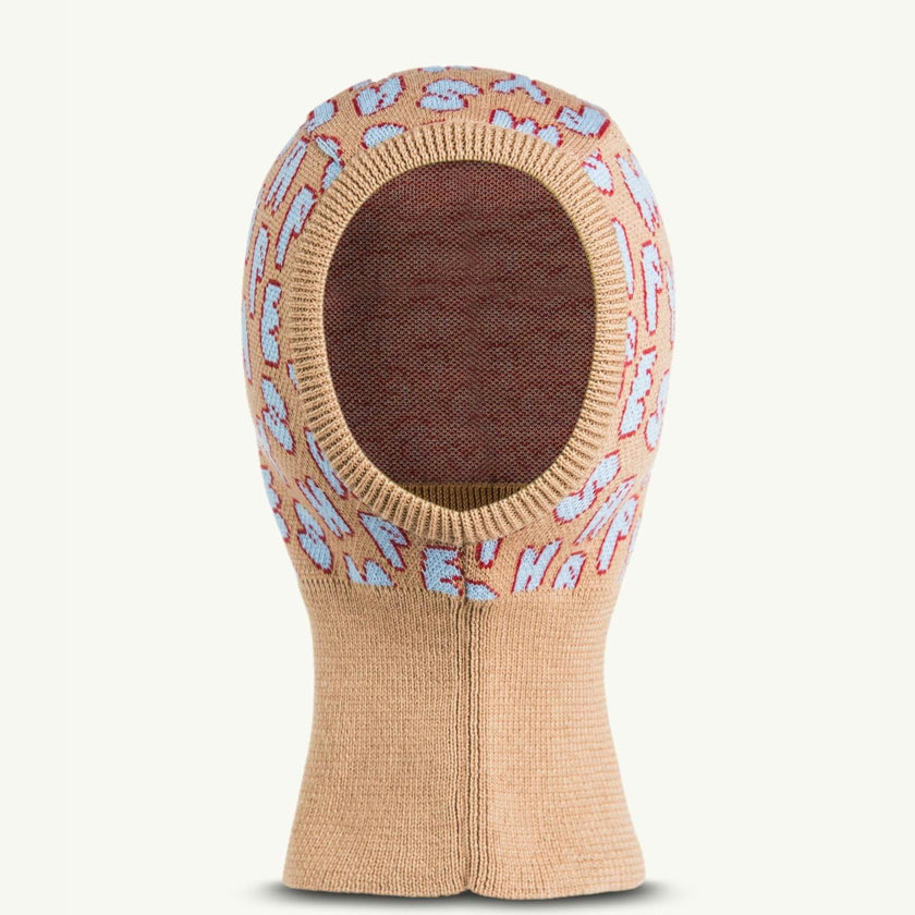 children's merino wool balaclava - letters