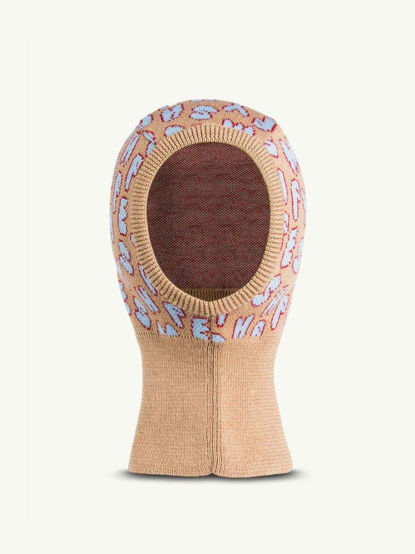 children's merino wool balaclava - letters