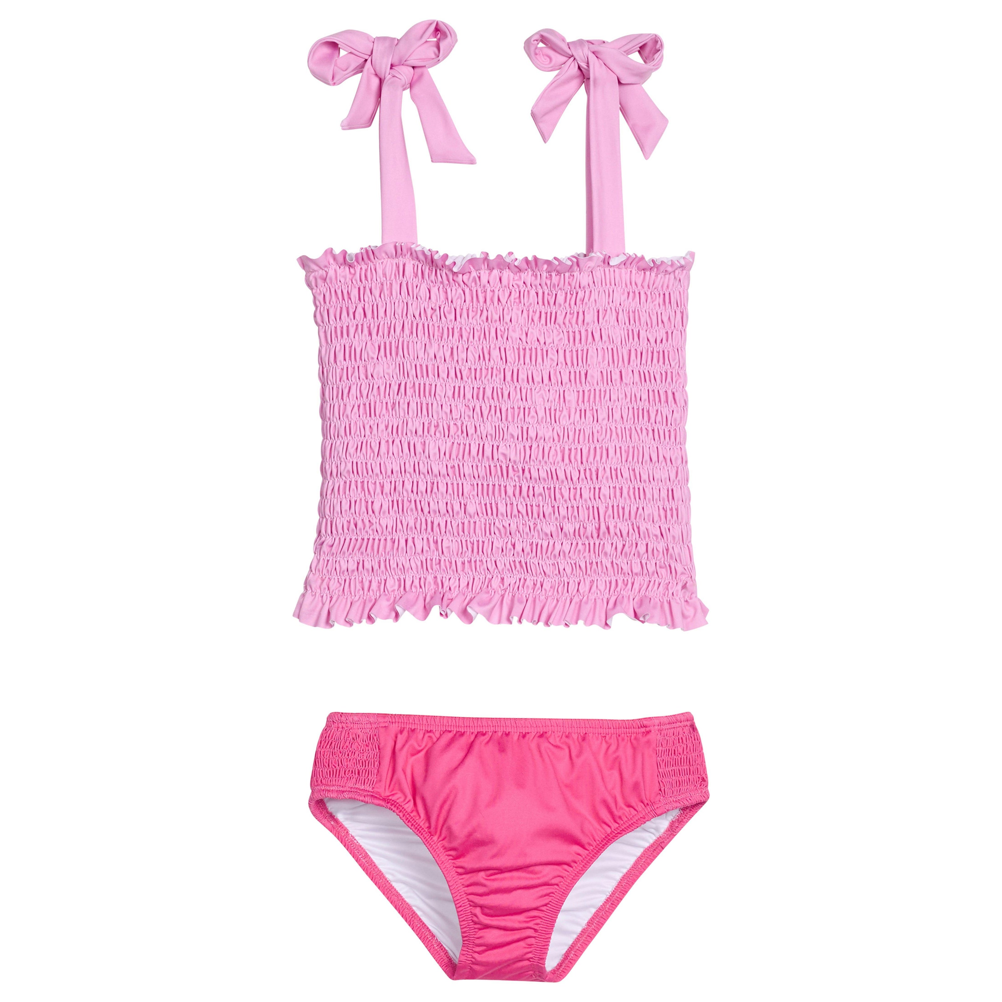 Smocked Tankini - Pinks
