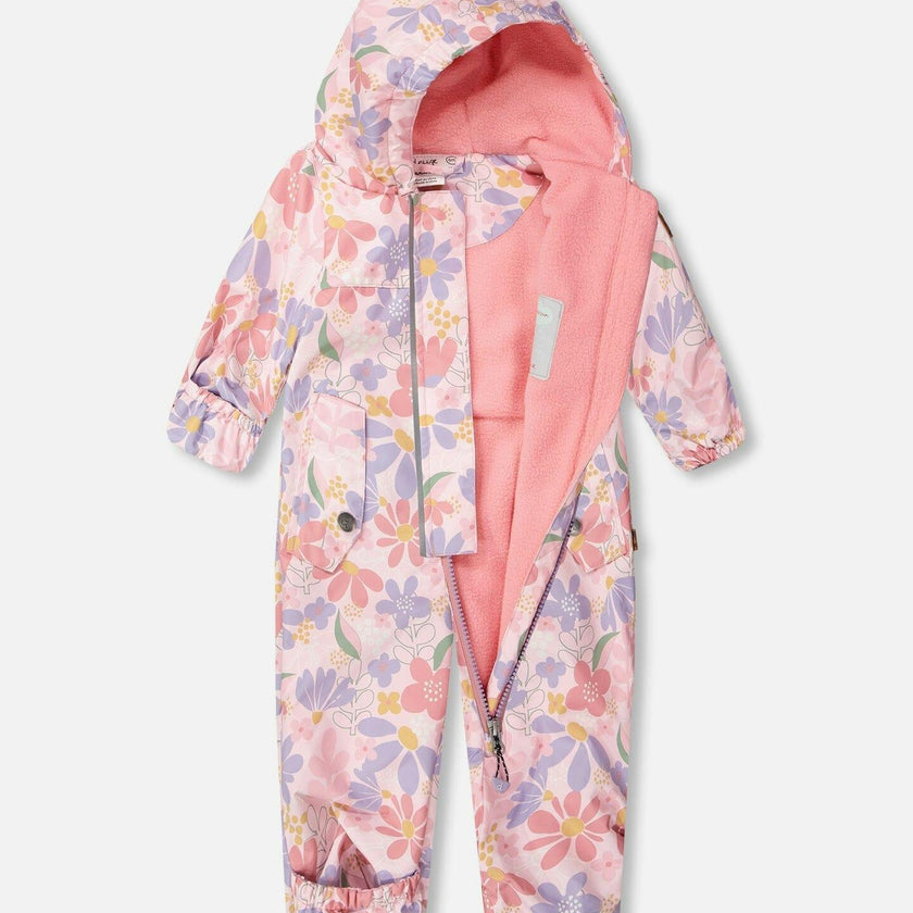 Baby Mid-Season One-Piece Outerwear With Hat