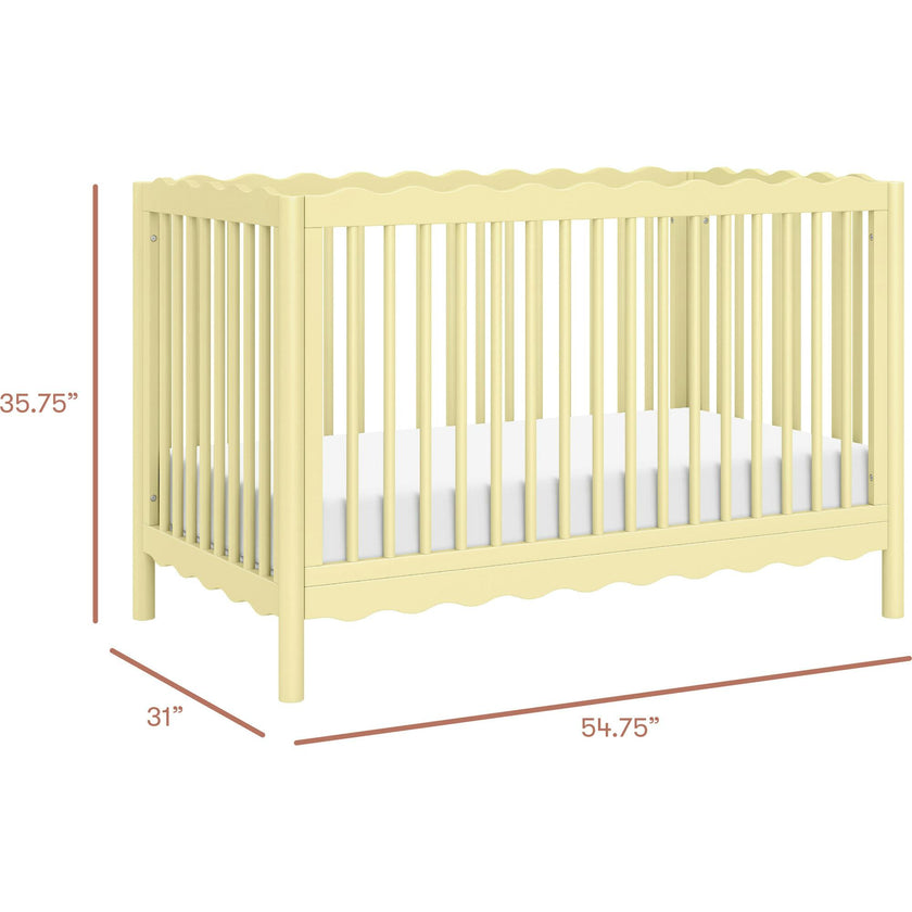Swell 4-in-1 Convertible Crib w/Toddler Conversion Kit in Pale Yellow