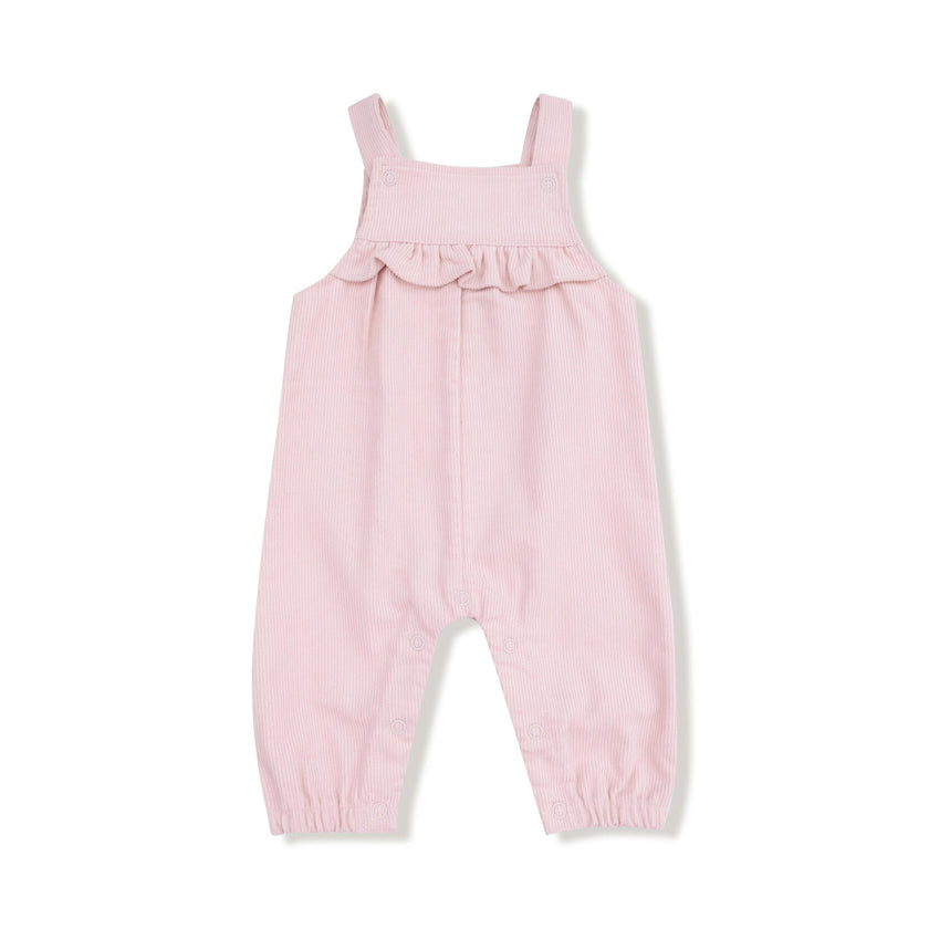 Veiled Pink - Yoke Ruffle Overall