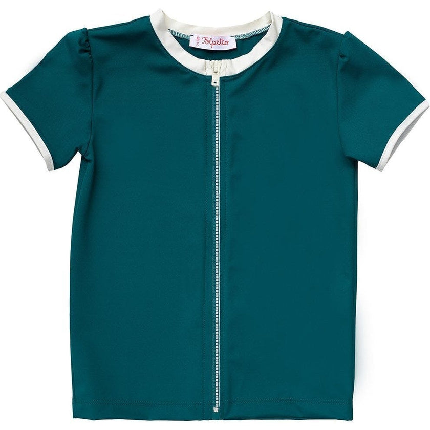 Rashguard Rose in Teal & Ivory
