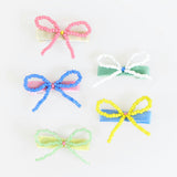 Beaded Bow Hair Clips