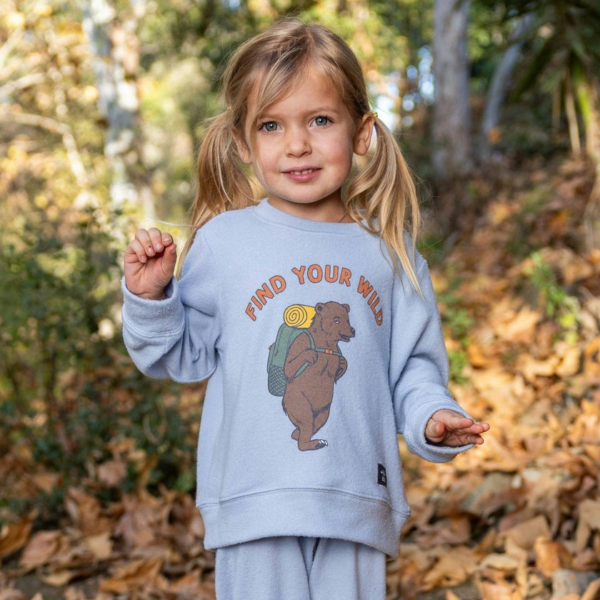 Find Your Wild Hacci Pullover - Celestial Blue