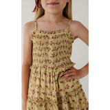 Smock Button Front Tiered Dress