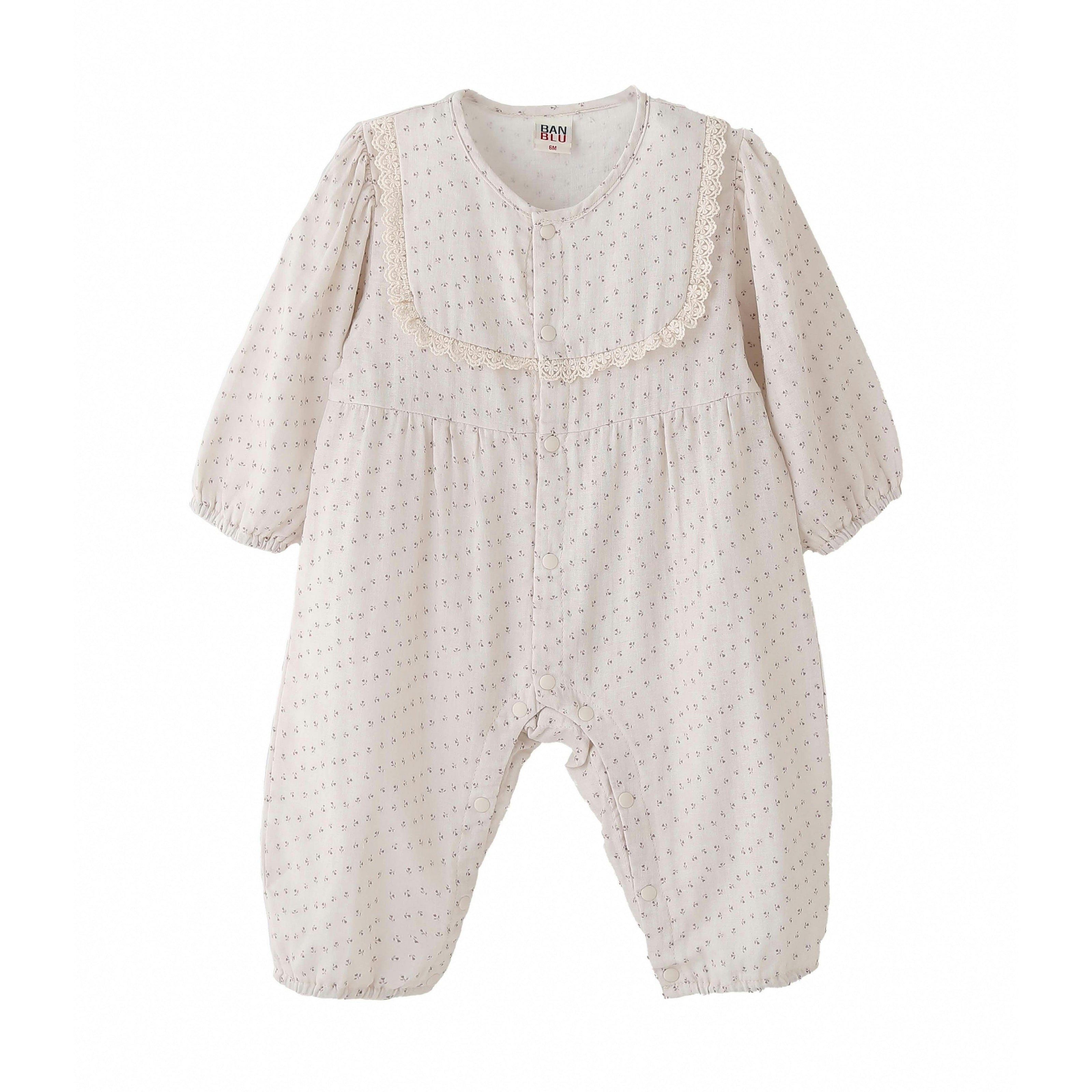 Cream Lace Dot Romper