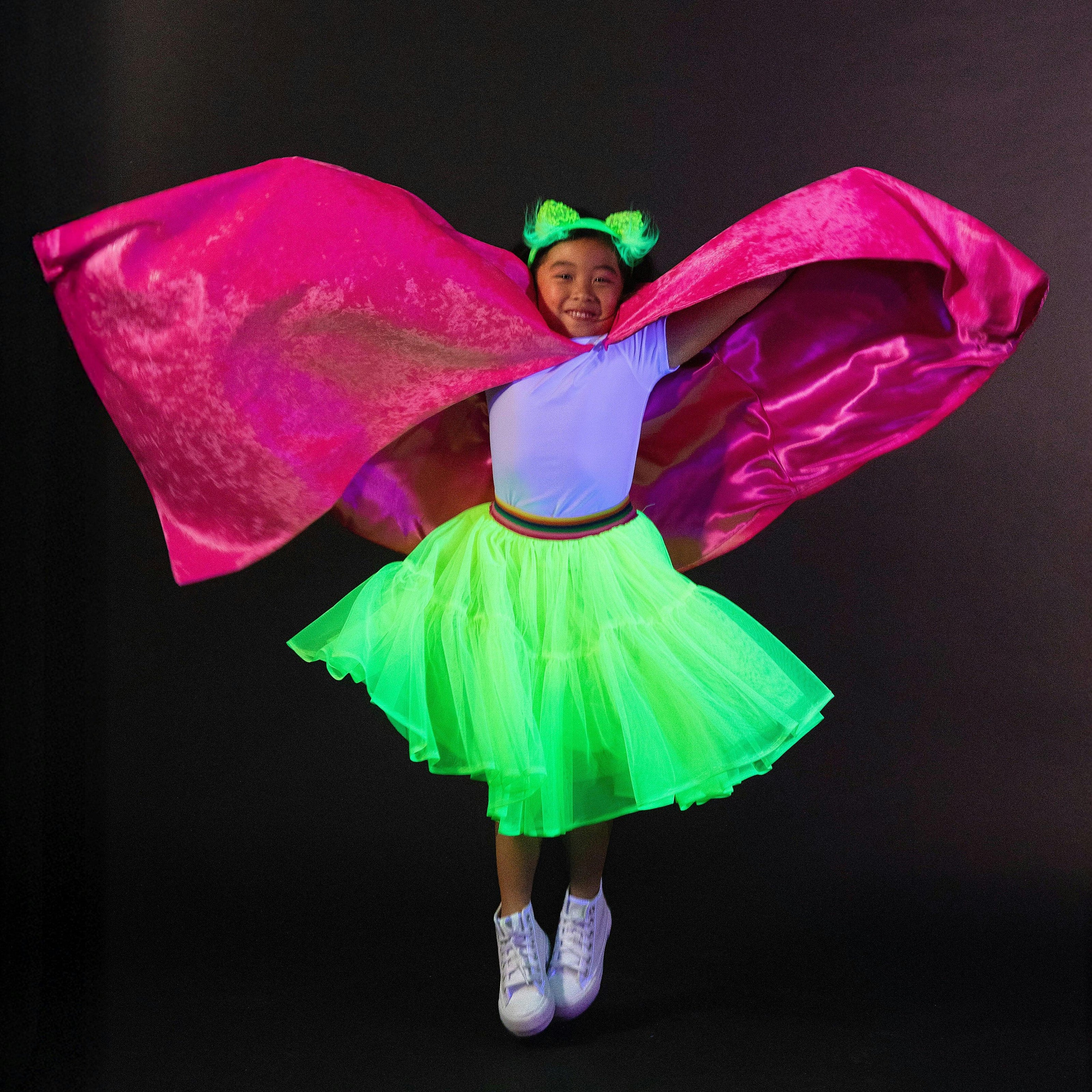 Jr Star Pink Glow Child Cape