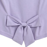 Purple Tee with Bow Back