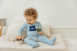 Checkered Mini Bestie Onesie Blue/White