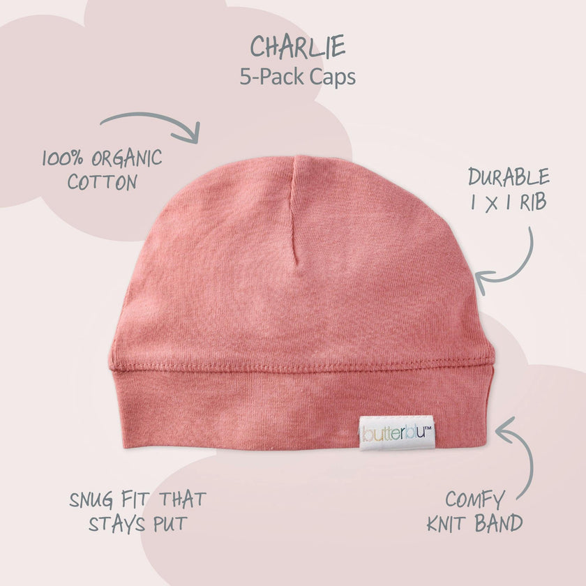CHARLIE 5-Pack Baby Hats