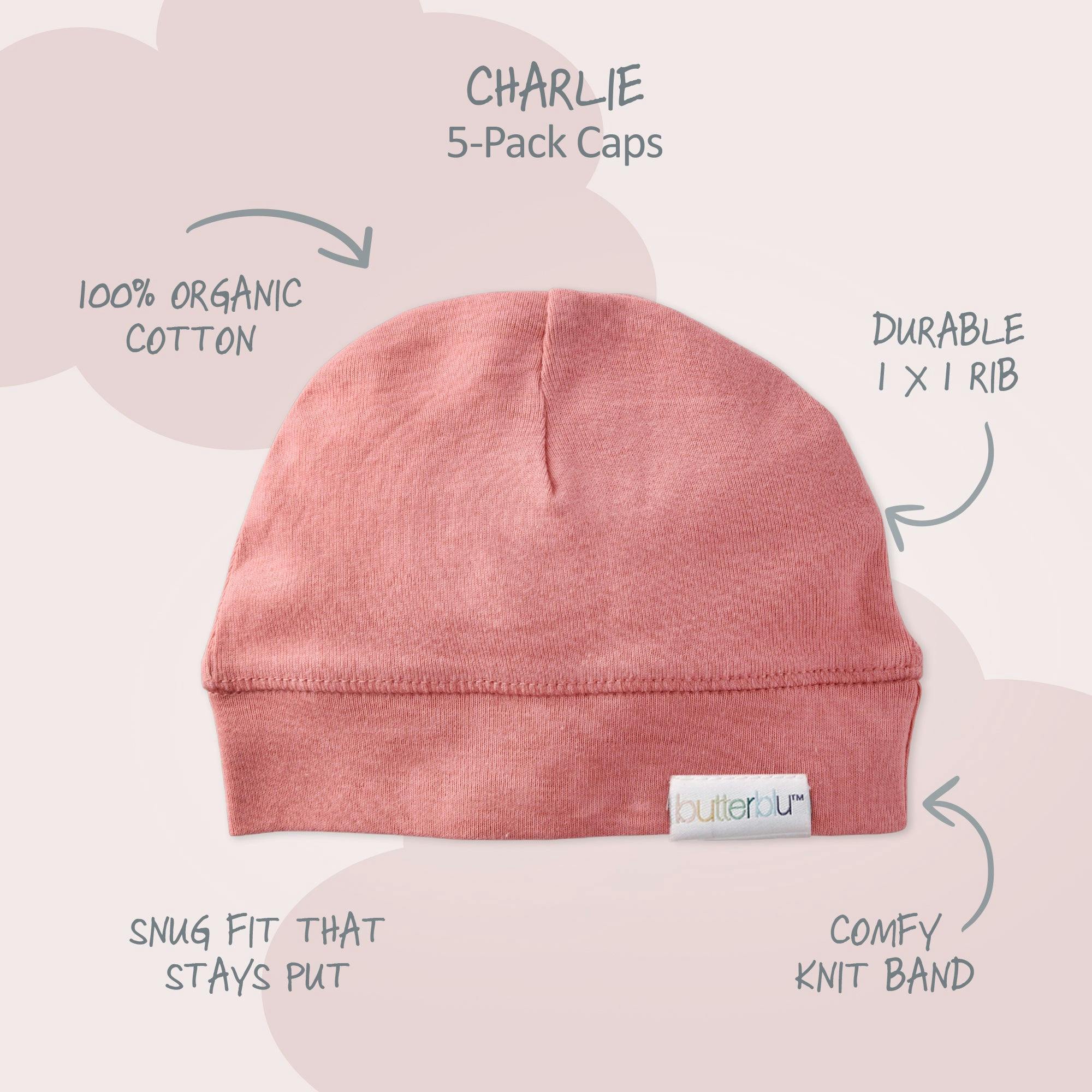 CHARLIE 5-Pack Baby Hats