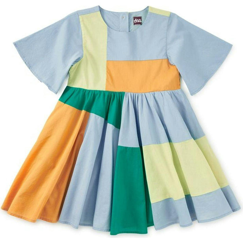 NEW Patchwork Dress, Blue