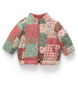 Reversible Quilted Jacket Patchwork Print