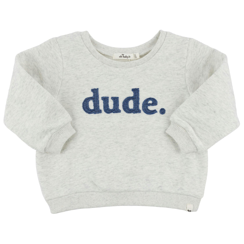 "dude" Denim Applique Brooklyn Boxy