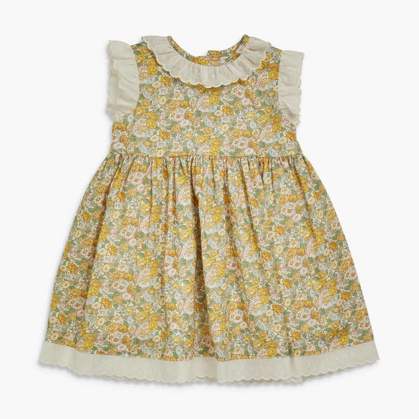 Maria Dress Yellow Green Liberty