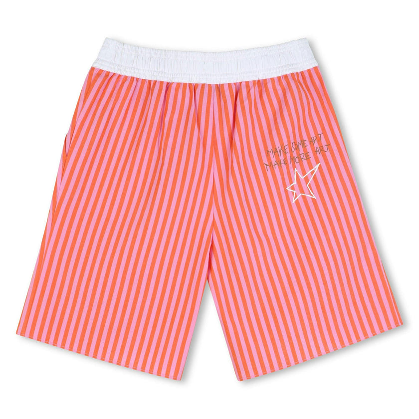 ZADIG & VOLTAIRE Make Art Striped Shorts - Pink Orange