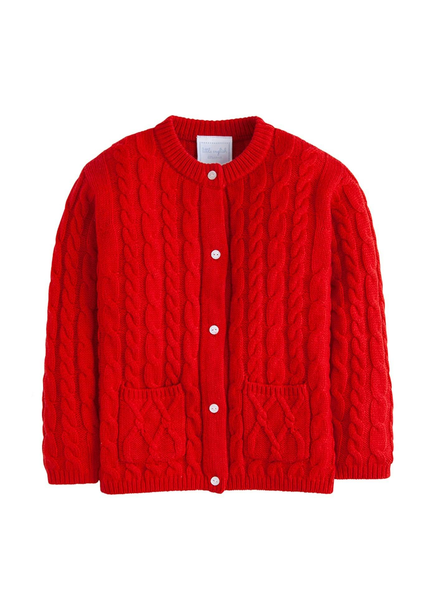 Classic Cashmere Blend Cardigan - Red