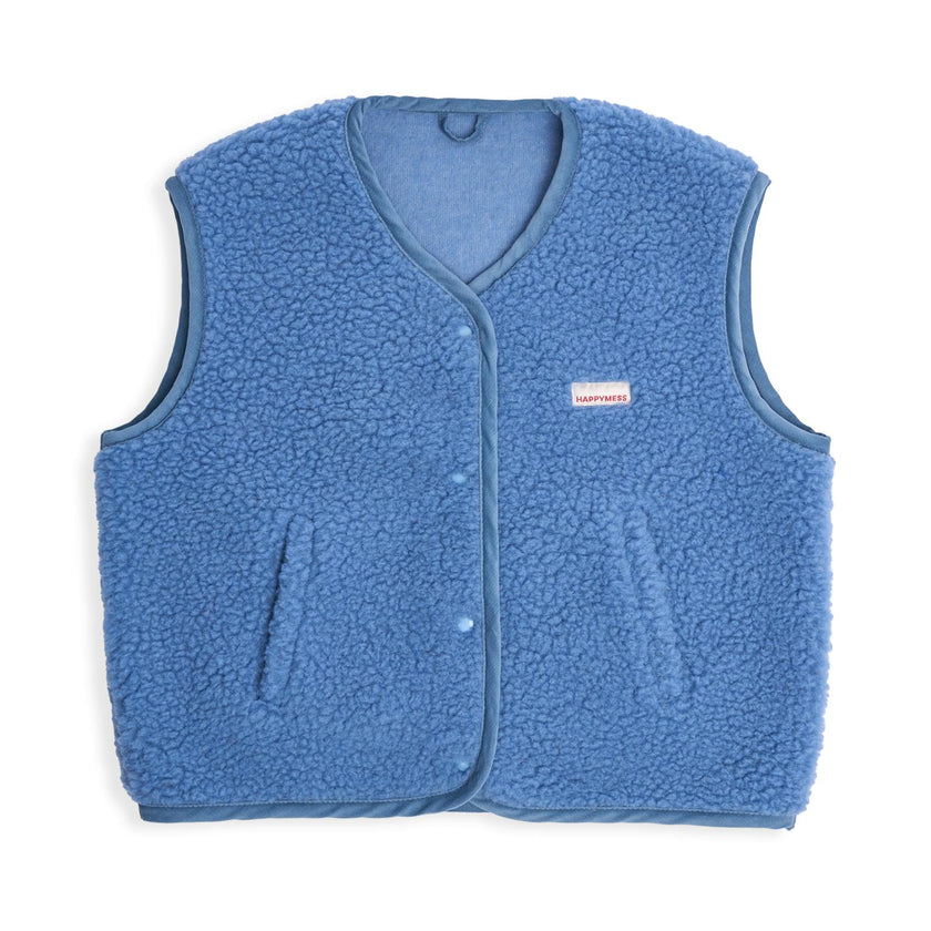 adult merino wool vest - ice blue