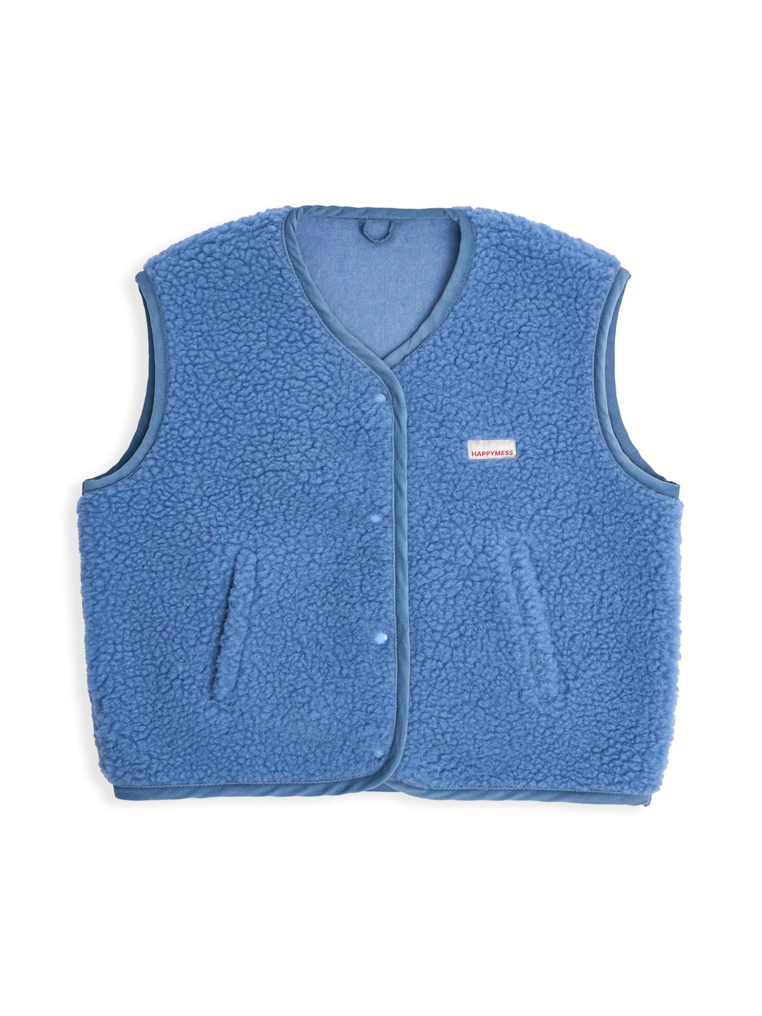 adult merino wool vest - ice blue