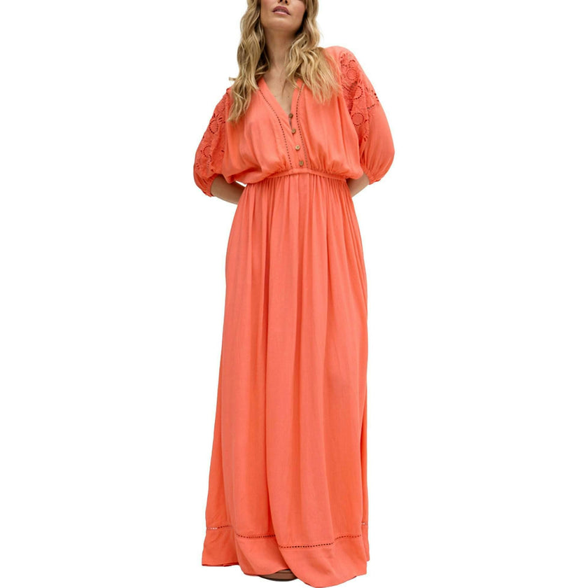 Somerton Kaftan Style Embroidered Maxi Dress