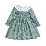 Green Laurel Smocked Dress