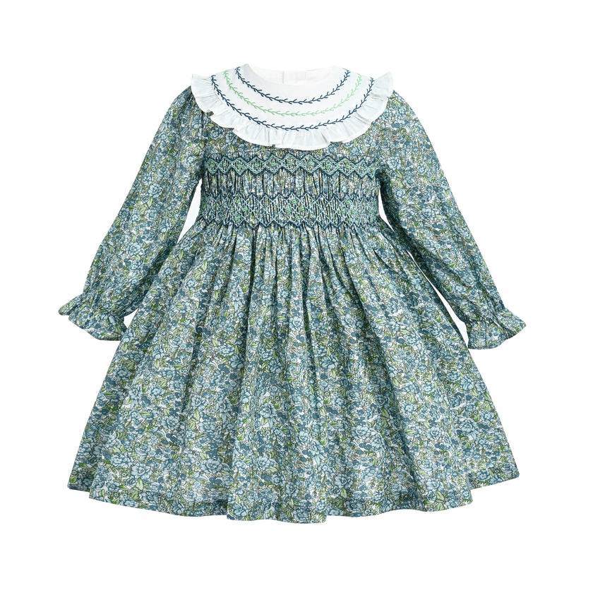 Green Laurel Smocked Dress