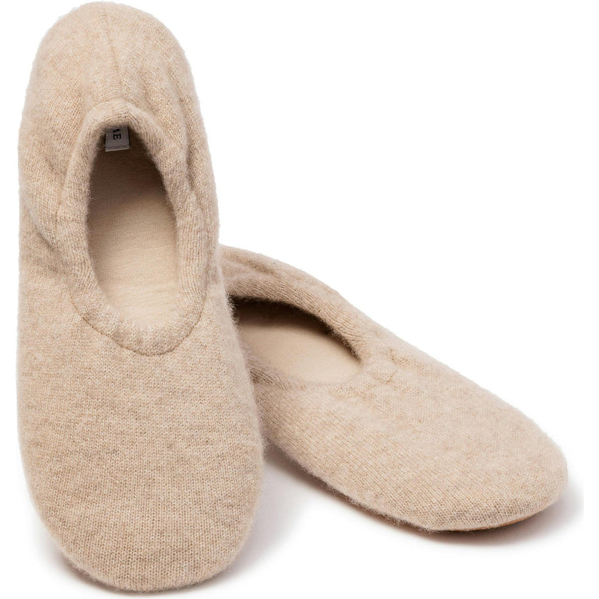 Women's Cashmere Slippers in Camel