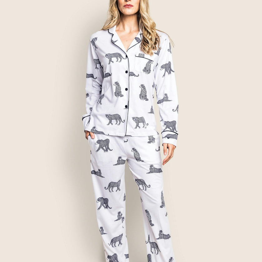 Women's Pima Pajama Set in Panthère de Paris