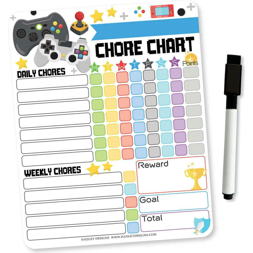 Video Game Kids Chore Chart