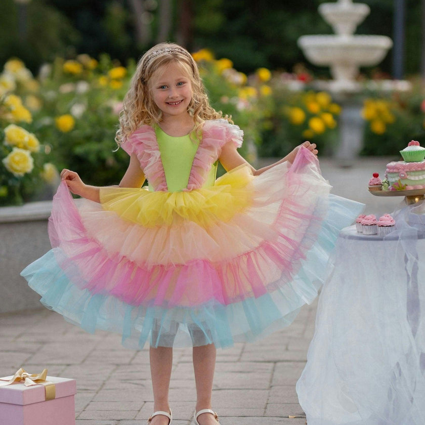 Neon Glow Pastel Princess Dress